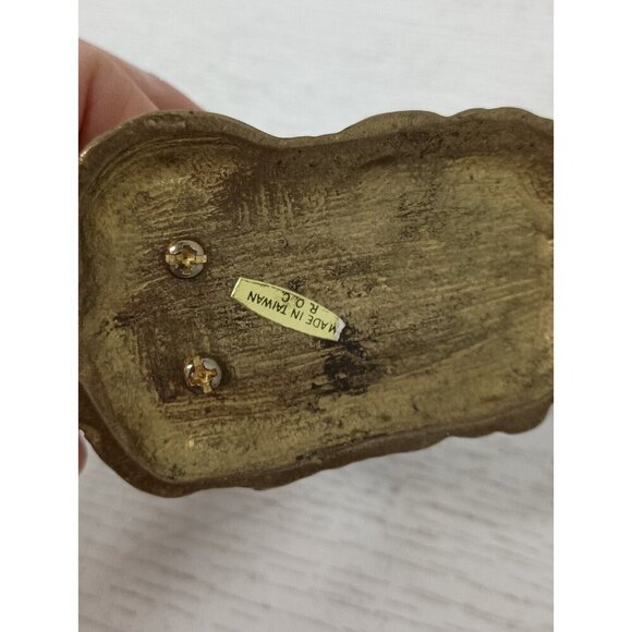 Vintage Solid Brass Rearing Unicorn Figurine Statue Mid Century Modern - Picture 7 of 9